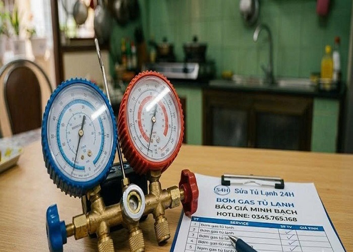 Bảo hành bơm gas tủ lạnh tại nhà Hà Nội