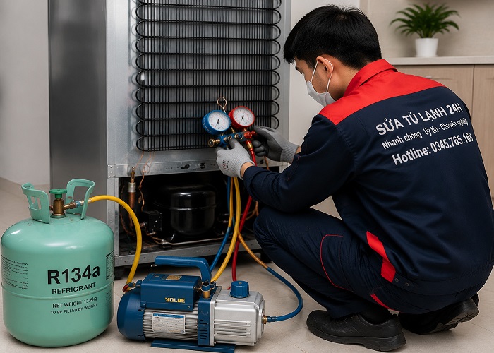 Quy trình bơm gas tủ lạnh chuyên nghiệp tại nhà khách hàng